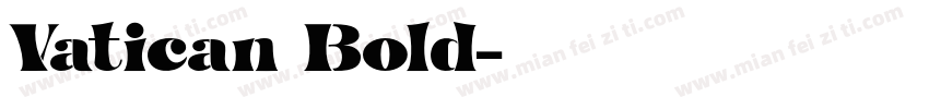 Vatican Bold字体转换